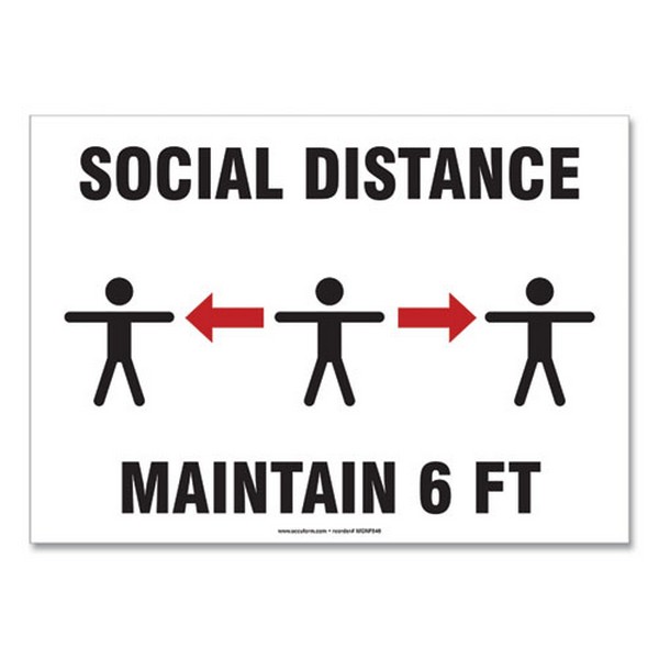 SIGN,SOCIAL DISTANC 10X14