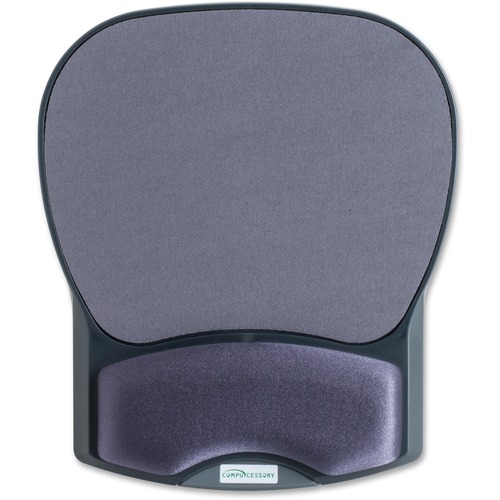 Mouse Pad,w/ Gel Wrist Rest,8-7/10"x10-1/5"x1-1/5",Charcoal