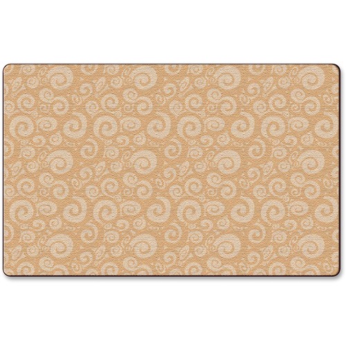 Solid Color Swirl Rug, 7'6x12', Almond