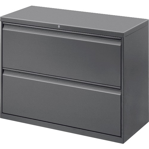 Lateral File, 2-Drawer, 42"x18-5/8"x28-1/8", Charcoal