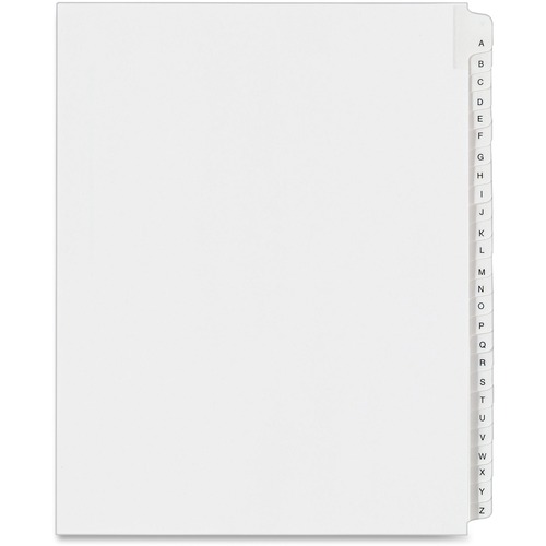 Allstate-Style Legal Exhibit Side Tab Dividers, 26-Tab, A-Z, Letter, White