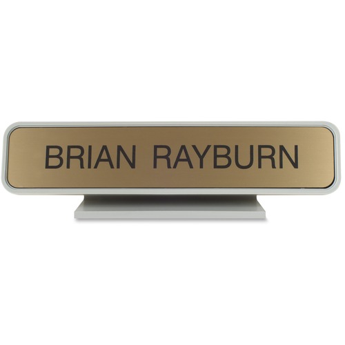 Designer Desk Sign, 2"x10", Gray Frame