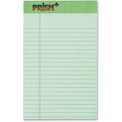 Prism Plus Colored Legal Pads, 5 X 8, Green, 50 Sheets, Dozen