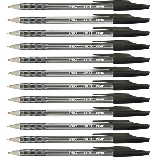 BETTER STICK BALLPOINT PEN, FINE 0.7MM, BLACK INK, SMOKE BARREL, DOZEN