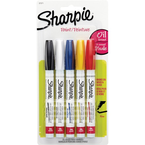Paint Markers, Sharpie, Fine, Oil-based, Nontoxic, 5/PK, AST