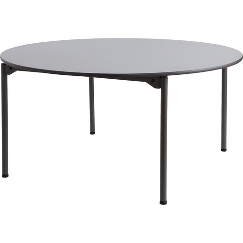 Maxx Legroom Round Folding Table, 60" Dia. X 29-1/2"h, Gray/charcoal