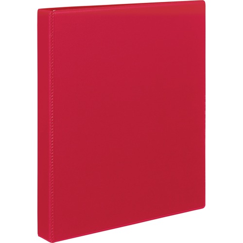 DURABLE NON-VIEW BINDER WITH DURAHINGE AND SLANT RINGS, 3 RINGS, 1" CAPACITY, 11 X 8.5, RED