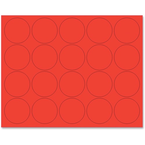 INTERCHANGEABLE MAGNETIC BOARD ACCESSORIES, CIRCLES, RED, 3/4", 20/PACK
