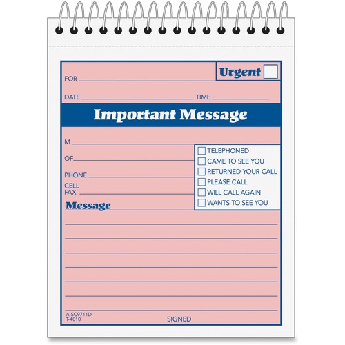 Adams  Phone Message Booklet, 50 Sets, 4-1/4"x5-1/2"