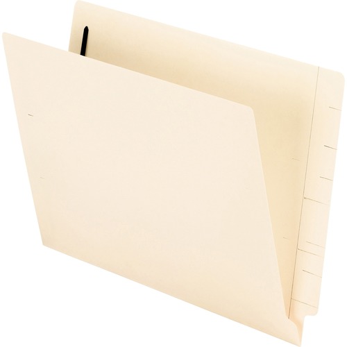End Tab Expansion Folders, 2 Fasteners, Straight Cut Tab, Letter, Manila, 50/box