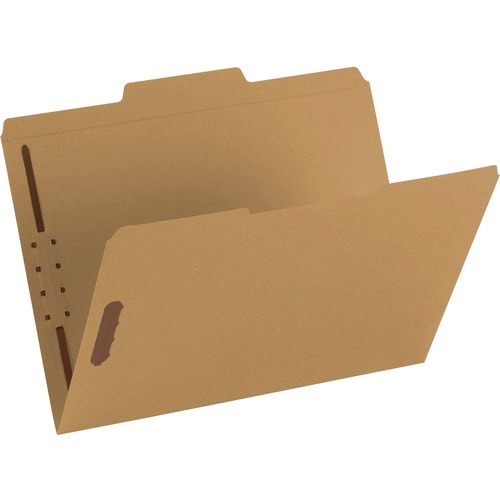 11 Point Kraft Folders, Two Fasteners, 1/3 Cut Top Tab, Letter, Brown, 50/box