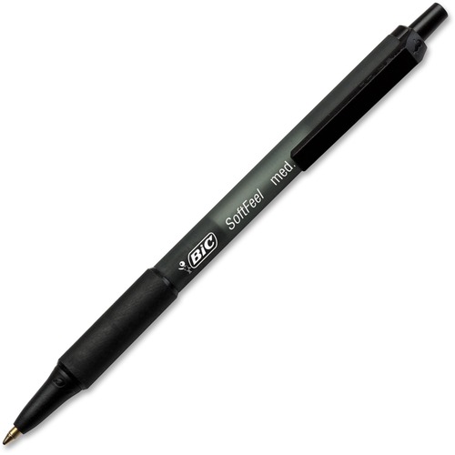 Soft Feel Retractable Ballpoint Pen, Black, 1mm, Medium, 36/pack