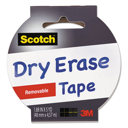 Dry Erase Tape, 1.88" X 5yds, 3" Core, White