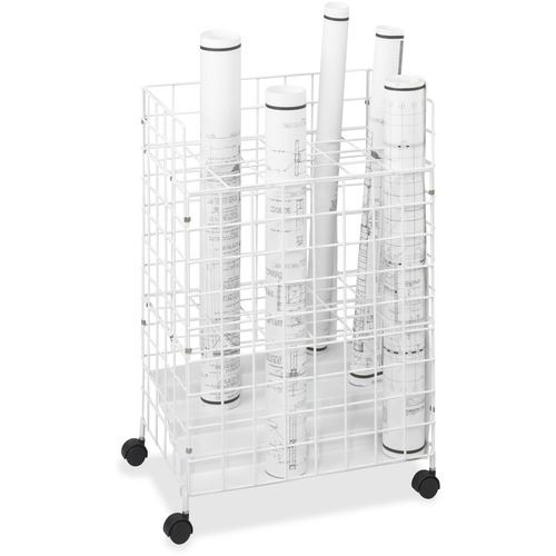 WIRE ROLL FILES, 24 COMPARTMENTS, 21W X 14.25D X 31.75H, WHITE