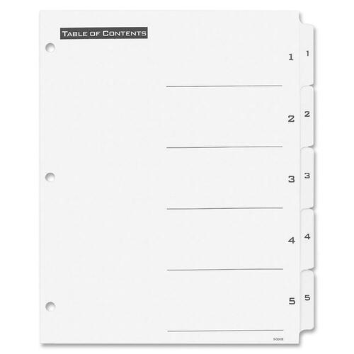 Table 'n Tabs Dividers, 5-Tab, Letter