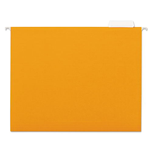 Hanging File Folder, 1/5 Tab, Letter, Orange, 25/bx