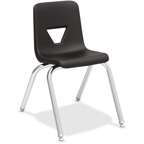 Student Chairs, Stacking, 15-7/8"x20-1/2"x27", 4/CT, Black