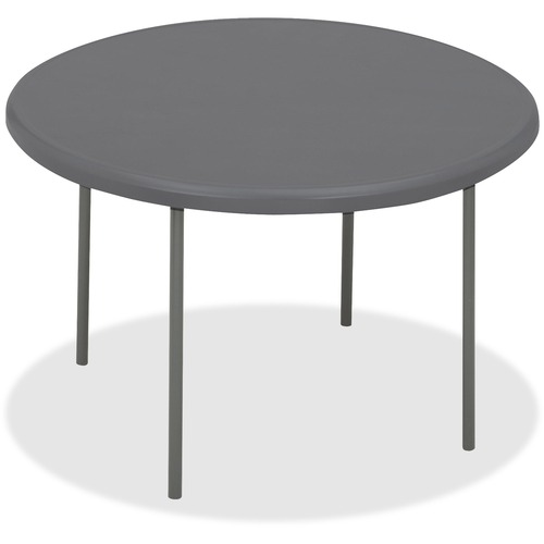 Indestructables Too 1200 Series Resin Folding Table, 60 Dia X 29h, Charcoal