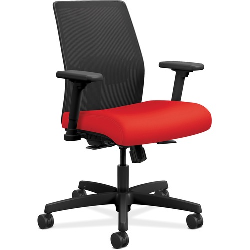 Ignition 2.0 Ilira-Stretch Low-Back Mesh Task Chair, Ruby Fabric Upholstery