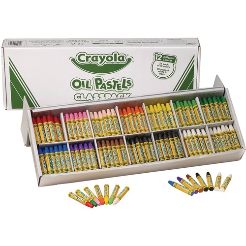Oil Pastels,12-Color Set, 336/BX, Assorted