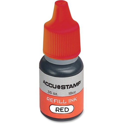 Accu-Stamp Gel Ink Refill, Red, 0.35 Oz Bottle