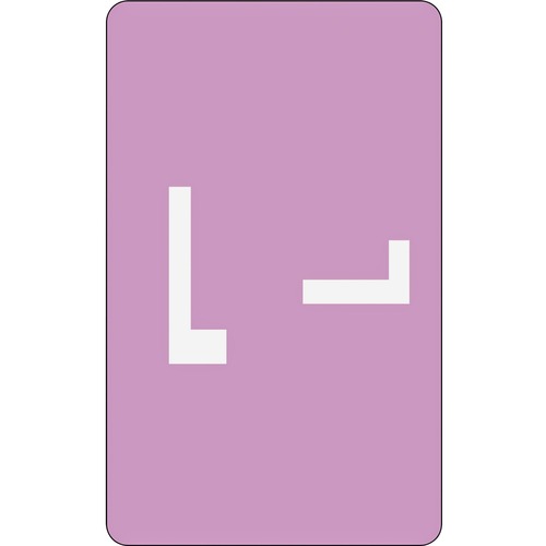 Alpha-Z Color-Coded Second Letter Labels, Letter L, Lavender, 100/pack