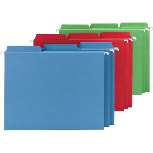 FASTAB HANGING FILE FOLDERS, 1/3-CUT TAB, LETTER, ASSORTED PRIMARY, 18/BOX