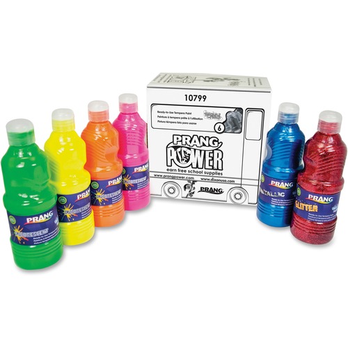 Fluorescent Paint Set, 16oz., Ast