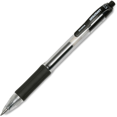 7520016471706, RETRACTABLE GEL PEN, FINE POINT, BLACK, DOZEN