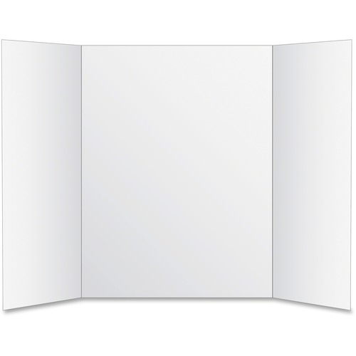 Two Cool Tri-Fold Poster Board, 36 X 48, White/white, 6/carton