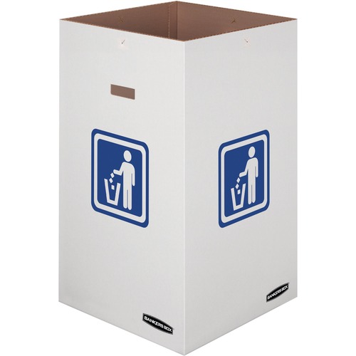 Waste/Recycling Bins, 42Gal, 10/CT, White