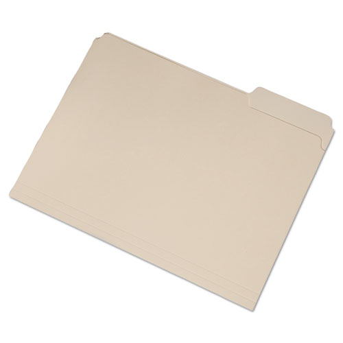 7530016458091, SINGLE TAB FILE FOLDER, 1/3 CUT, 3RD POS, LETTER, MANILA, 100/BOX