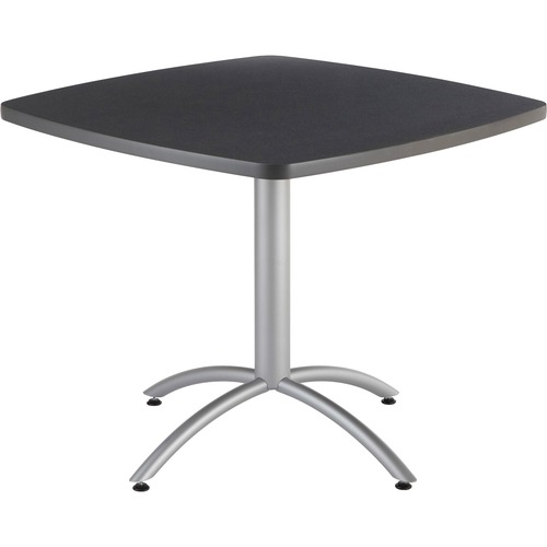 Cafeworks Table, 36w X 36d X 30h, Graphite Granite/silver