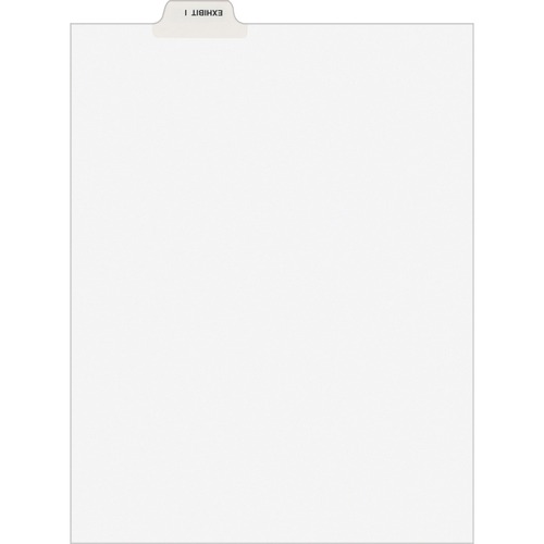 Avery-Style Preprinted Legal Bottom Tab Divider, Exhibit I, Letter, White, 25/pk