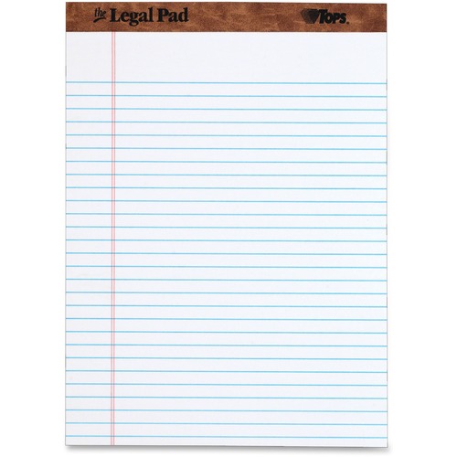 "THE LEGAL PAD" RULED PADS, LEGAL/WIDE, 8 1/2 X 11 3/4, WHITE, 50 SHEETS