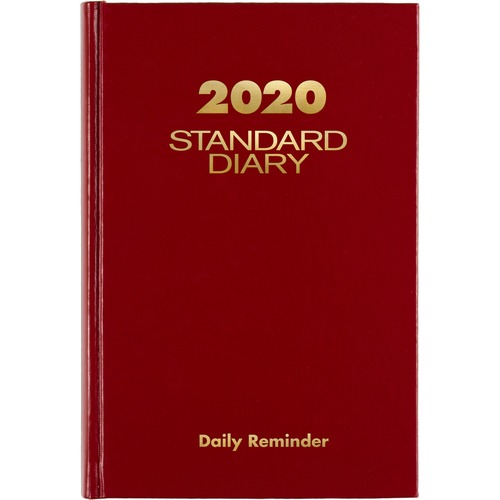 STANDARD DIARY RECYCLED DAILY REMINDER, RED, 5 1/8 X 7 1/2, 2019