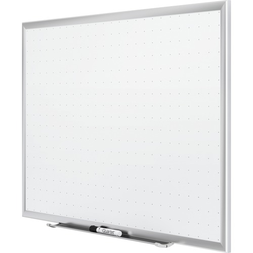 Dry-Erase Board, Total Erase, 60"Wx36"H, White/Silver