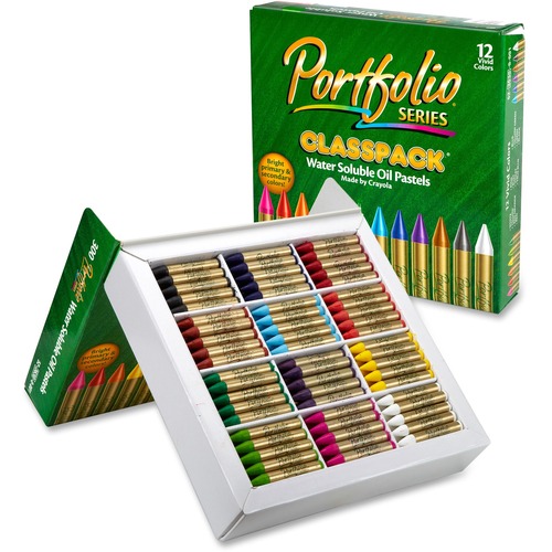 Portfolio Classpack Water Soluble Oil Pastels, 300/BX, Ast