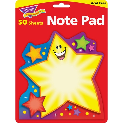 Note Pad W/super Star Design, 5 X 5, 50 Sheets
