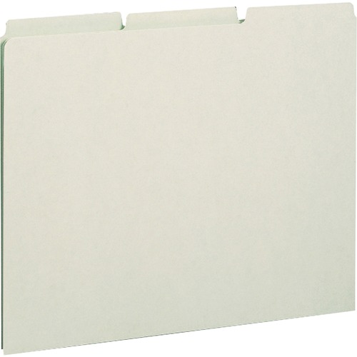 Recycled Tab File Guides, Blank, 1/3 Tab, Pressboard, Letter, 100/box