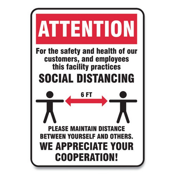 SIGN,SOCIAL DISTANCE 14X1