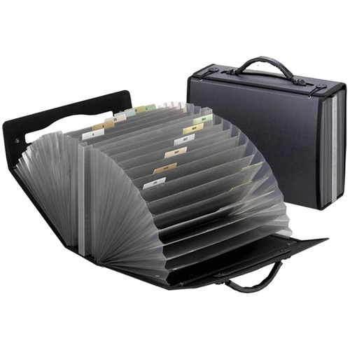 26-POCKET DOCUMENT CARRYING CASE, 26 SECTIONS, LETTER SIZE, SMOKE