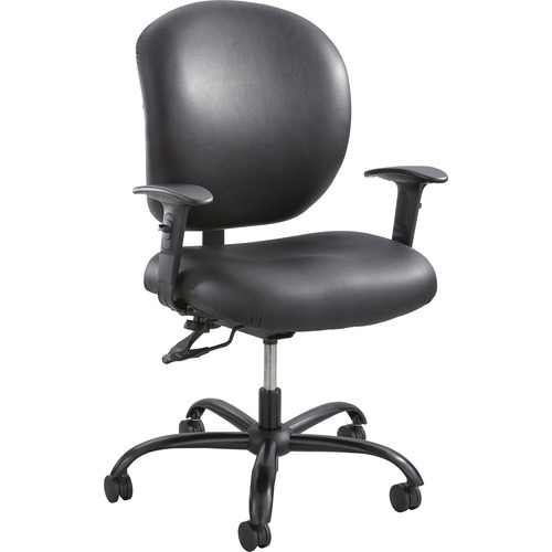 Alday Series Intensive Use Chair, Vinyl Back, Vinyl Seat, Black