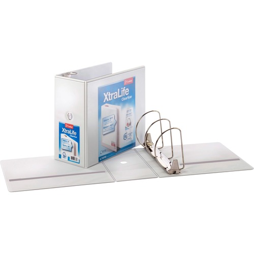 Xtralife Clearvue Non-Stick Locking Slant-D Binder, 6" Cap, 11 X 8 1/2, White