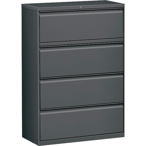 Lateral File, 4-Drawer, 42"x18-5/8"x52-1/2", Charcoal