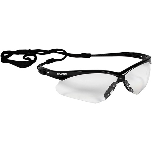 Nemesis Safety Glasses, Black Frame, Clear Anti-Fog Lens