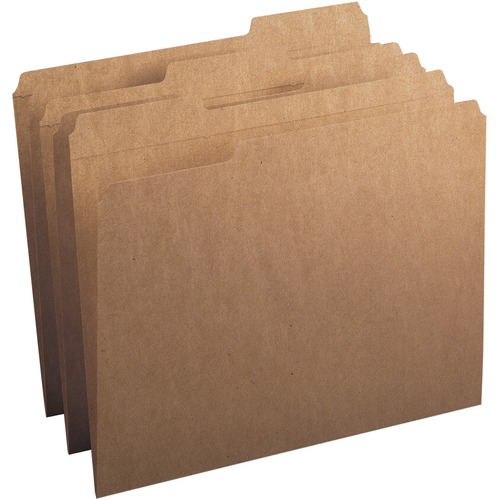 KRAFT FILE FOLDERS, 1/3 CUT, TOP TAB, LETTER, KRAFT, 50/BOX