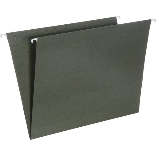 7530013649496, HANGING FILE FOLDER, LETTER SIZE, NO TABS, GREEN, 25/BOX