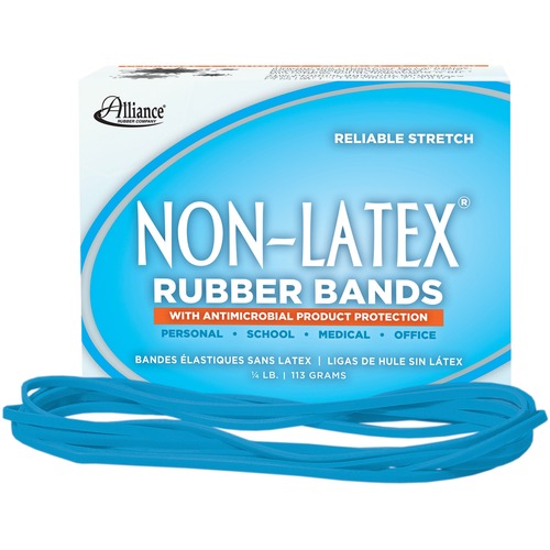 Antimicrobial Non-Latex Rubber Bands, Sz. 117b, 7 X 1/8, .25lb Box