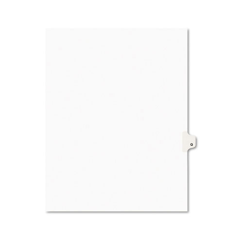 Avery-Style Legal Exhibit Side Tab Dividers, 1-Tab, Title Q, Ltr, White, 25/pk